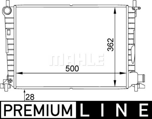 MAHLE CR 381 000P - Радиатор, охлаждане на двигателя vvparts.bg