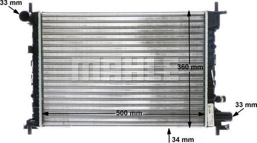 MAHLE CR 381 000S - Радиатор, охлаждане на двигателя vvparts.bg