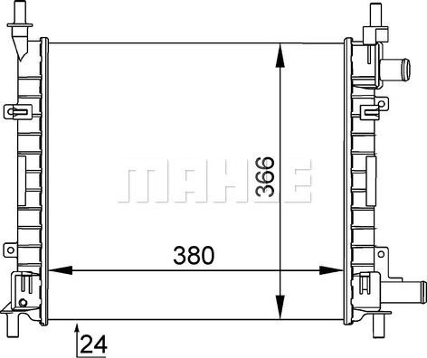 MAHLE CR 382 000S - Радиатор, охлаждане на двигателя vvparts.bg