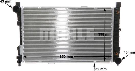 MAHLE CR 387 000S - Радиатор, охлаждане на двигателя vvparts.bg