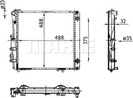 MAHLE CR 339 000S - Радиатор, охлаждане на двигателя vvparts.bg