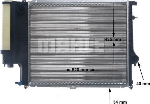 MAHLE CR 336 001S - Радиатор, охлаждане на двигателя vvparts.bg