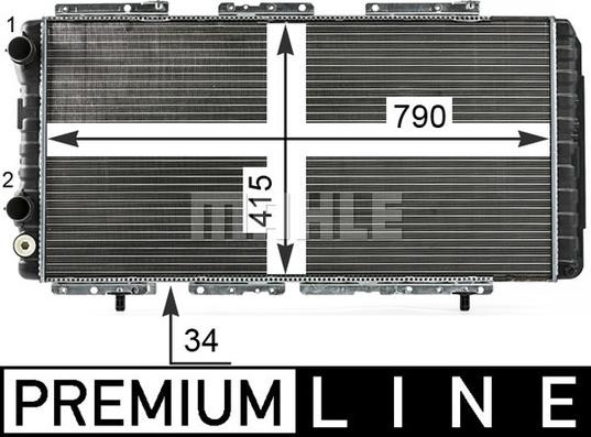 MAHLE CR 33 000P - Радиатор, охлаждане на двигателя vvparts.bg