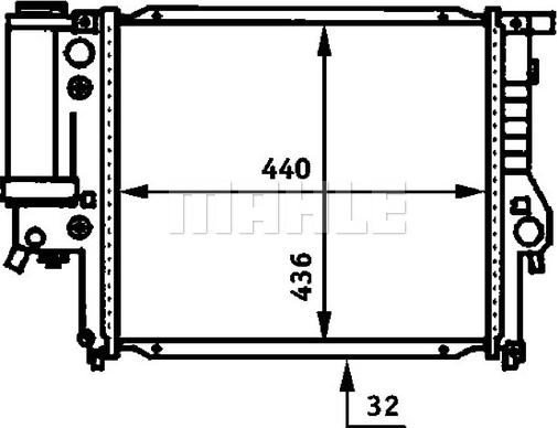 MAHLE CR 333 000S - Радиатор, охлаждане на двигателя vvparts.bg