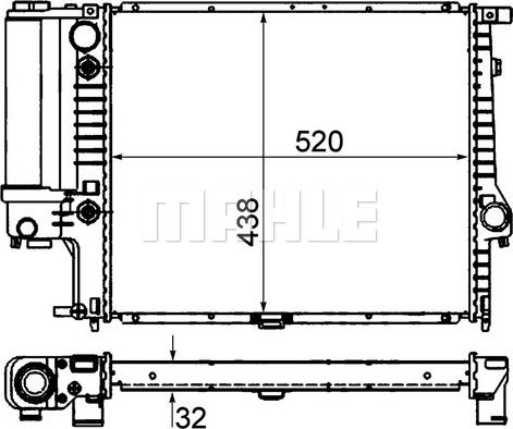 MAHLE CR 329 000P - Радиатор, охлаждане на двигателя vvparts.bg