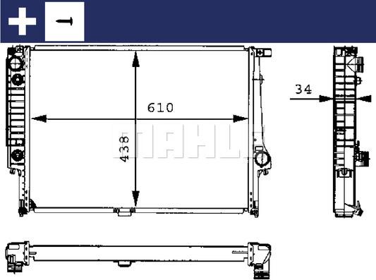 MAHLE CR 326 001S - Радиатор, охлаждане на двигателя vvparts.bg