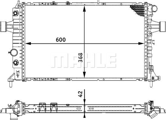 MAHLE CR 320 000S - Радиатор, охлаждане на двигателя vvparts.bg