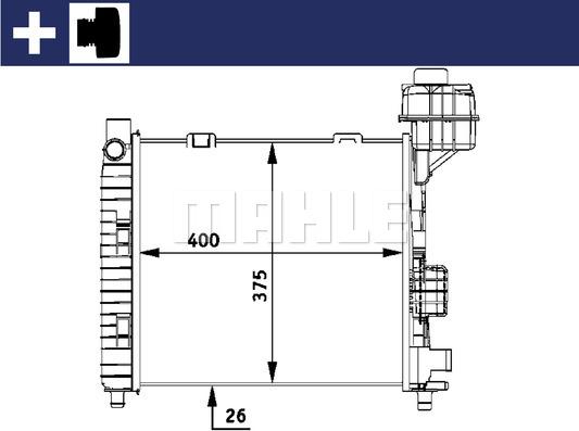 MAHLE CR 322 000S - Радиатор, охлаждане на двигателя vvparts.bg