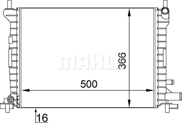 MAHLE CR 375 000S - Радиатор, охлаждане на двигателя vvparts.bg