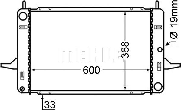 MAHLE CR 376 000S - Радиатор, охлаждане на двигателя vvparts.bg