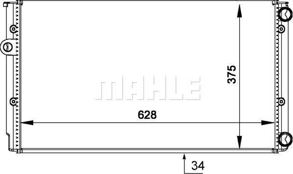 MAHLE CR 373 000S - Радиатор, охлаждане на двигателя vvparts.bg