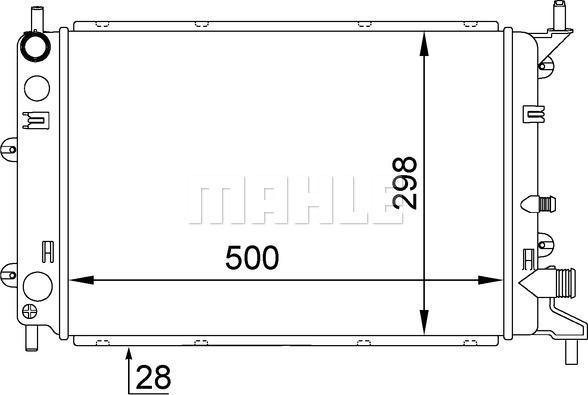 MAHLE CR 377 000S - Радиатор, охлаждане на двигателя vvparts.bg