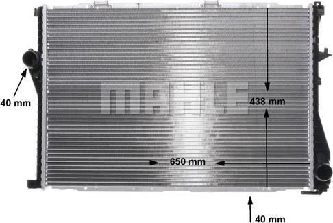 MAHLE CR 295 000S - Радиатор, охлаждане на двигателя vvparts.bg