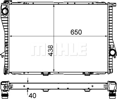 MAHLE CR 295 000S - Радиатор, охлаждане на двигателя vvparts.bg