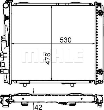 MAHLE CR 290 000S - Радиатор, охлаждане на двигателя vvparts.bg