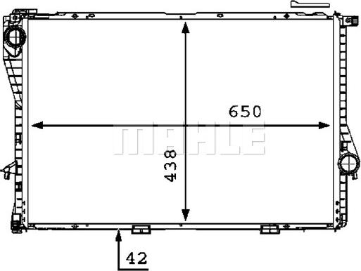 MAHLE CR 298 000P - Радиатор, охлаждане на двигателя vvparts.bg