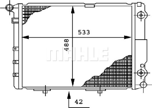 MAHLE CR 293 000P - Радиатор, охлаждане на двигателя vvparts.bg