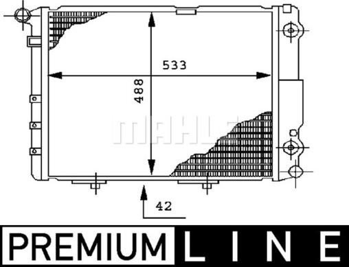 MAHLE CR 293 000P - Радиатор, охлаждане на двигателя vvparts.bg