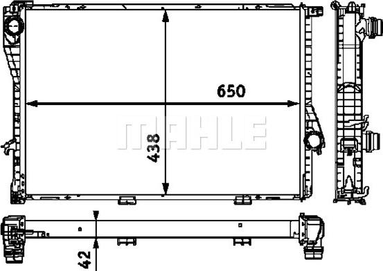 MAHLE CR 297 000P - Радиатор, охлаждане на двигателя vvparts.bg