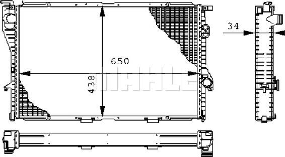 MAHLE CR 242 000S - Радиатор, охлаждане на двигателя vvparts.bg