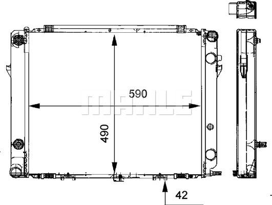 MAHLE CR 259 000P - Радиатор, охлаждане на двигателя vvparts.bg