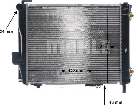 MAHLE CR 257 000S - Радиатор, охлаждане на двигателя vvparts.bg