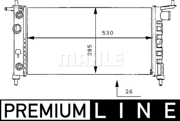 MAHLE CR 269 000P - Радиатор, охлаждане на двигателя vvparts.bg