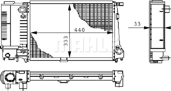 MAHLE CR 264 000S - Радиатор, охлаждане на двигателя vvparts.bg