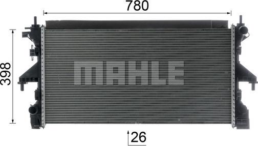 MAHLE CR 2631 000P - Радиатор, охлаждане на двигателя vvparts.bg