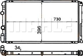 MAHLE CR 204 000S - Радиатор, охлаждане на двигателя vvparts.bg