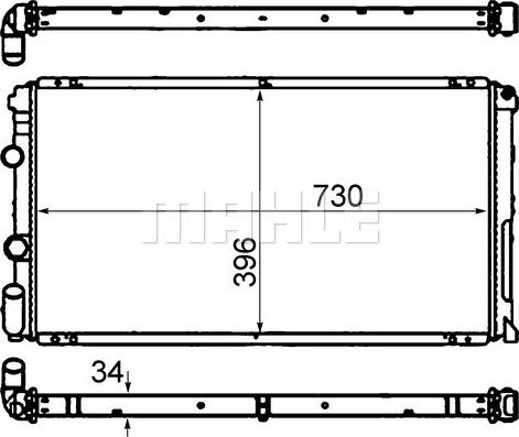 MAHLE CR 204 000S - Радиатор, охлаждане на двигателя vvparts.bg