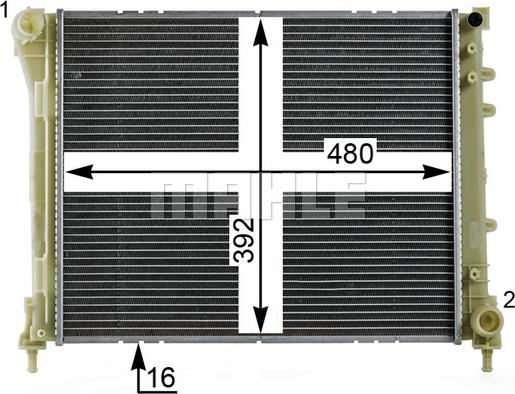 MAHLE CR 2004 000P - Радиатор, охлаждане на двигателя vvparts.bg