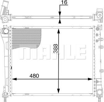 MAHLE CR 2004 000S - Радиатор, охлаждане на двигателя vvparts.bg