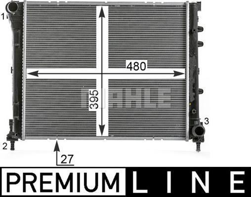 MAHLE CR 2000 000P - Радиатор, охлаждане на двигателя vvparts.bg