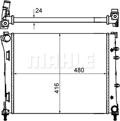 MAHLE CR 2000 000S - Радиатор, охлаждане на двигателя vvparts.bg