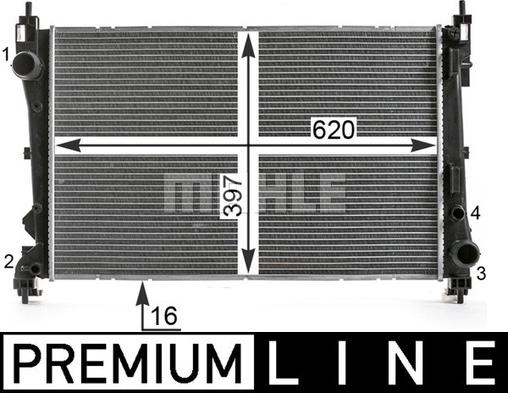 MAHLE CR 2003 000P - Радиатор, охлаждане на двигателя vvparts.bg