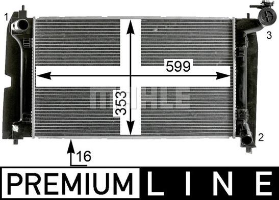 MAHLE CR 2015 000P - Радиатор, охлаждане на двигателя vvparts.bg