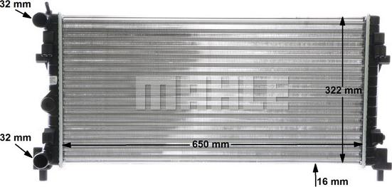 MAHLE CR 2081 000S - Радиатор, охлаждане на двигателя vvparts.bg