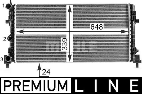 MAHLE CR 2082 000P - Радиатор, охлаждане на двигателя vvparts.bg