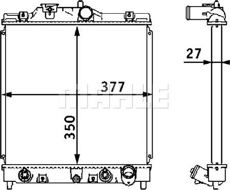 MAHLE CR 203 000S - Радиатор, охлаждане на двигателя vvparts.bg