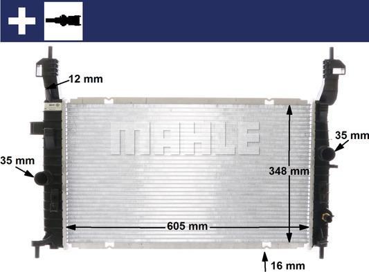 MAHLE CR 2120 000S - Радиатор, охлаждане на двигателя vvparts.bg