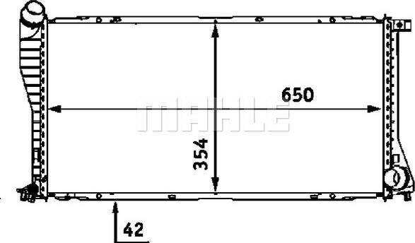 MAHLE CR 288 000S - Радиатор, охлаждане на двигателя vvparts.bg