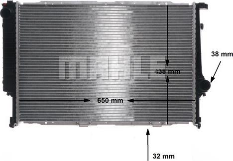 MAHLE CR 287 000S - Радиатор, охлаждане на двигателя vvparts.bg