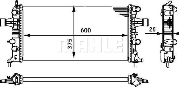 MAHLE CR 237 000S - Радиатор, охлаждане на двигателя vvparts.bg