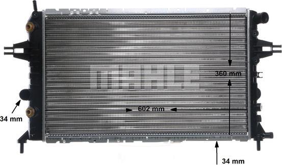 MAHLE CR 229 001S - Радиатор, охлаждане на двигателя vvparts.bg