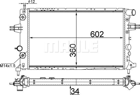 MAHLE CR 229 001S - Радиатор, охлаждане на двигателя vvparts.bg