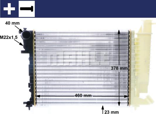 MAHLE CR 2205 000S - Радиатор, охлаждане на двигателя vvparts.bg