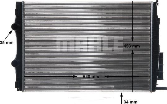 MAHLE CR 22 001S - Радиатор, охлаждане на двигателя vvparts.bg