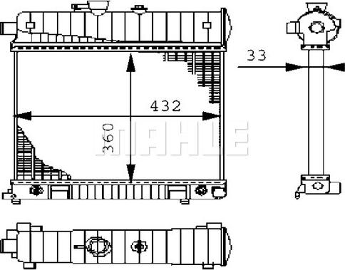 MAHLE CR 2207 000S - Радиатор, охлаждане на двигателя vvparts.bg