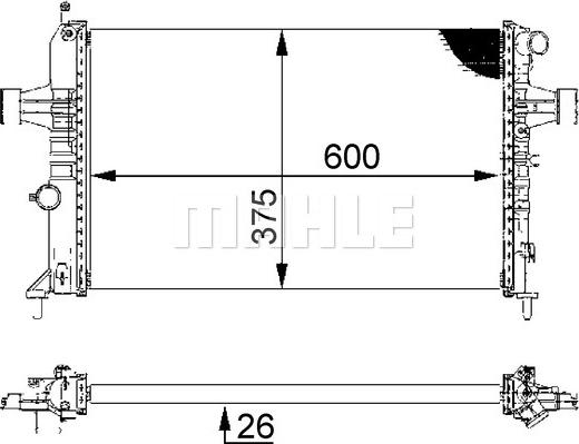 MAHLE CR 227 000S - Радиатор, охлаждане на двигателя vvparts.bg